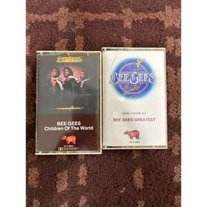 Bee Gees Cassette Tape Lot Children Of The World & Greatest Hits RSO Vintage
